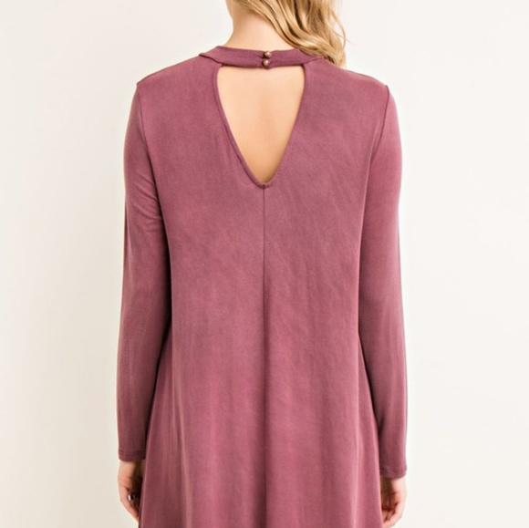 Jersey Mock Neck Dress with Cutouts - Picture 5 of 6